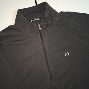 Travis Mathew 1/4 Zip Mens XL Charcoal Cloud Pullover Performance Golf  Cotton
